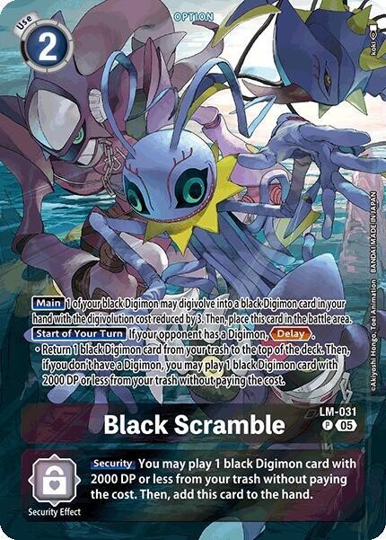 Black Scramble Alternate Art Foil – LM-031 NM – Digimon TCG