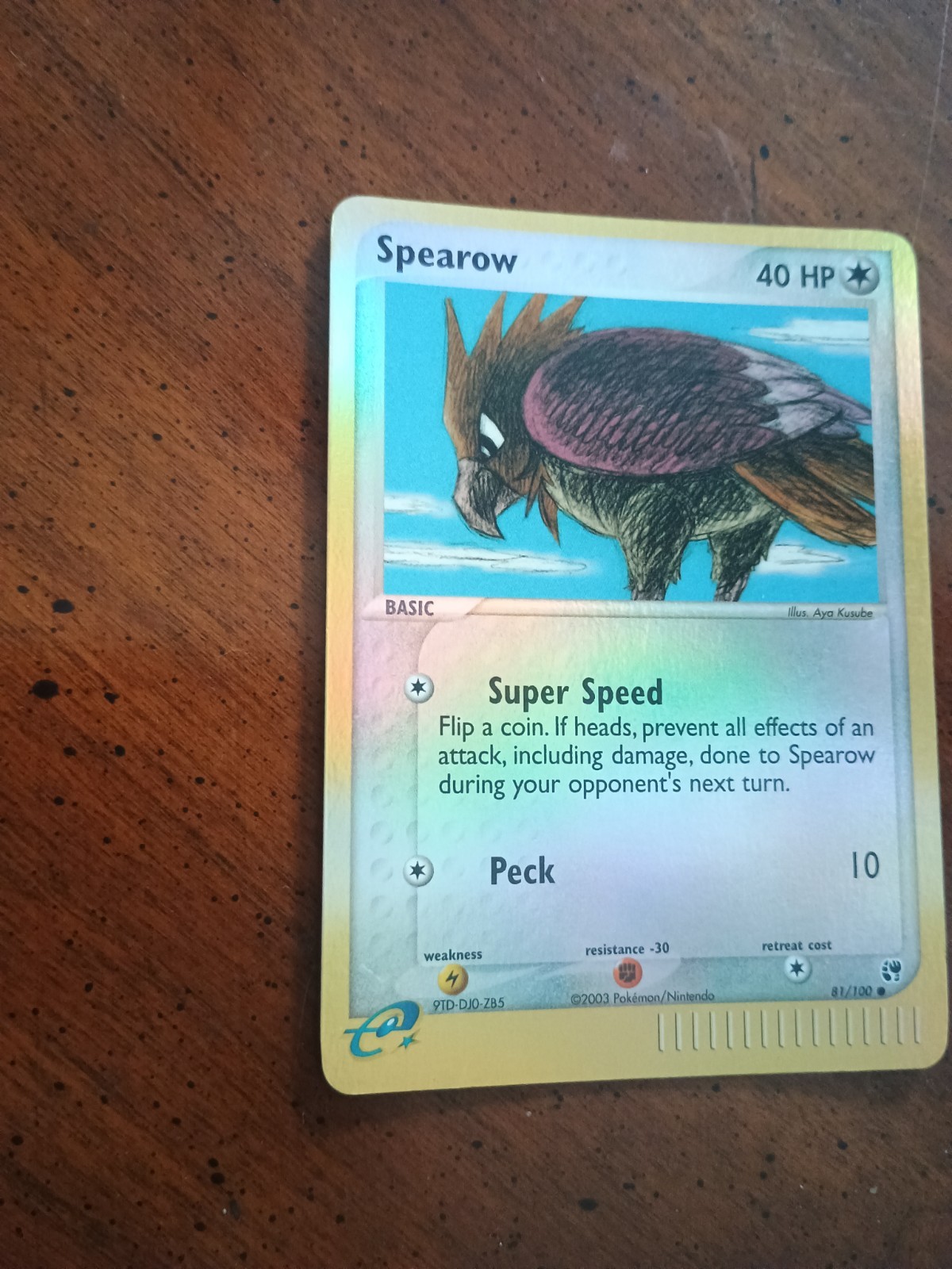 Spearow 81/100 Sandstorm Reverse Holo