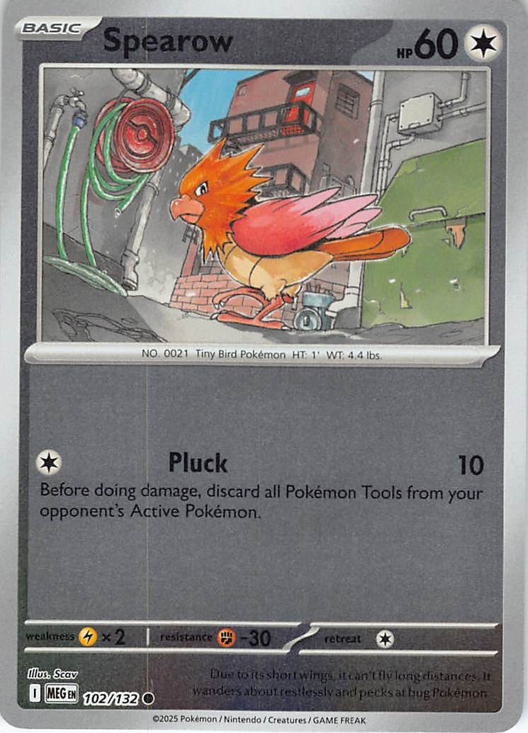 Spearow 102/132 Mega Evolution Reverse Holofoil