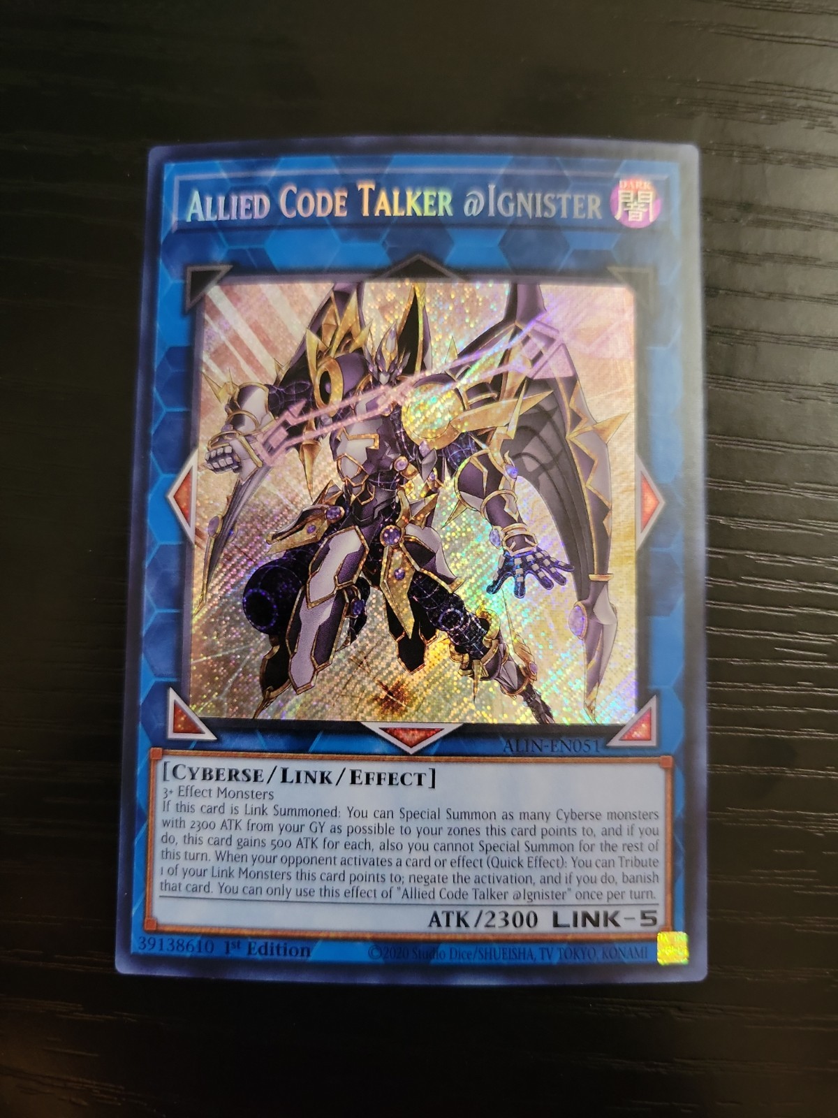 1X NM Allied Code Talker @Ignister – ALIN-EN051 – Secret Rare 1st Edition