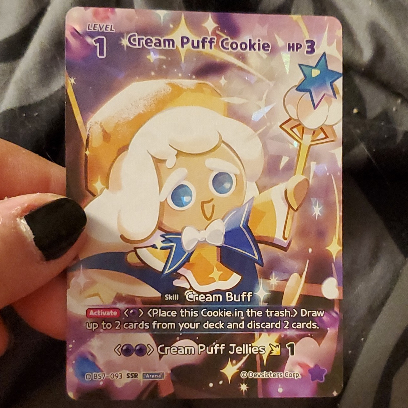 CookieRun Braverse Cream Puff Cookie SSR Holo BS7-093 Skill Lv1 HP3 Cost1