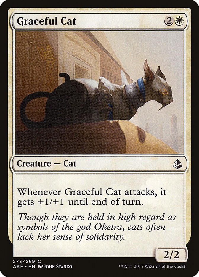 MTG Magic the Gathering Graceful Cat (273/347) Amonkhet LP