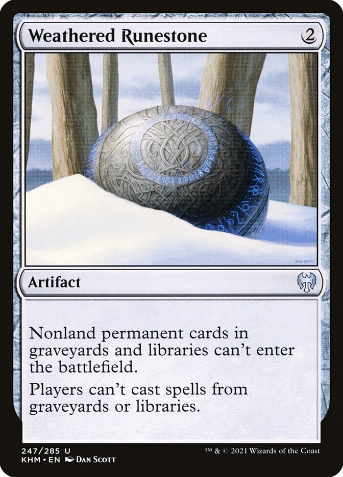 MTG Magic the Gathering Weathered Runestone (247/553) Kaldheim LP