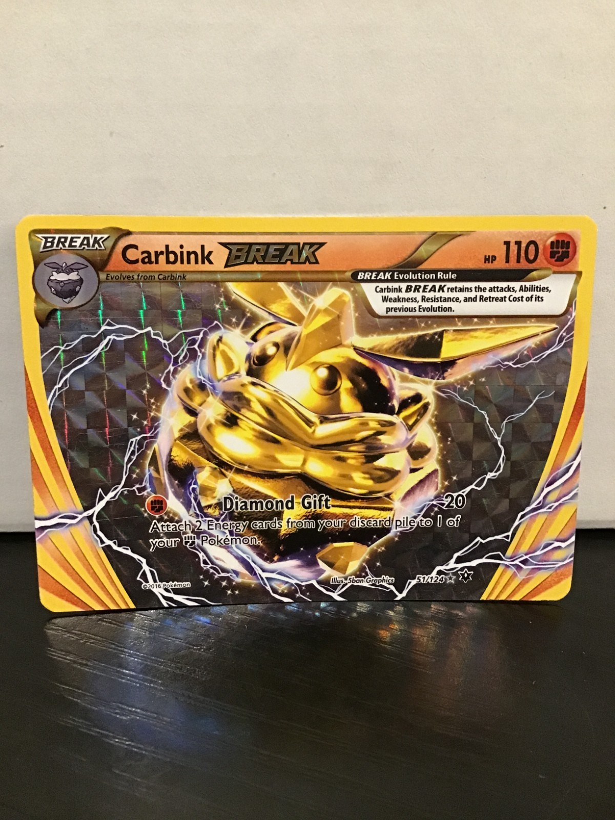 Carbink BREAK 51/124 Ultra Rare Pokemon Fates Collide Holo