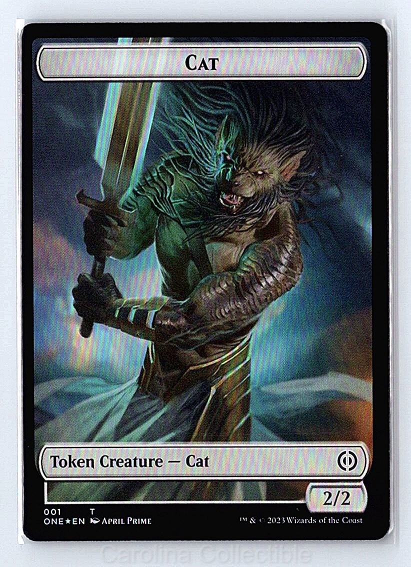 Rebel // Cat Double Token Foil NM – Phyrexia: All Will Be One 5 // 1 MTG