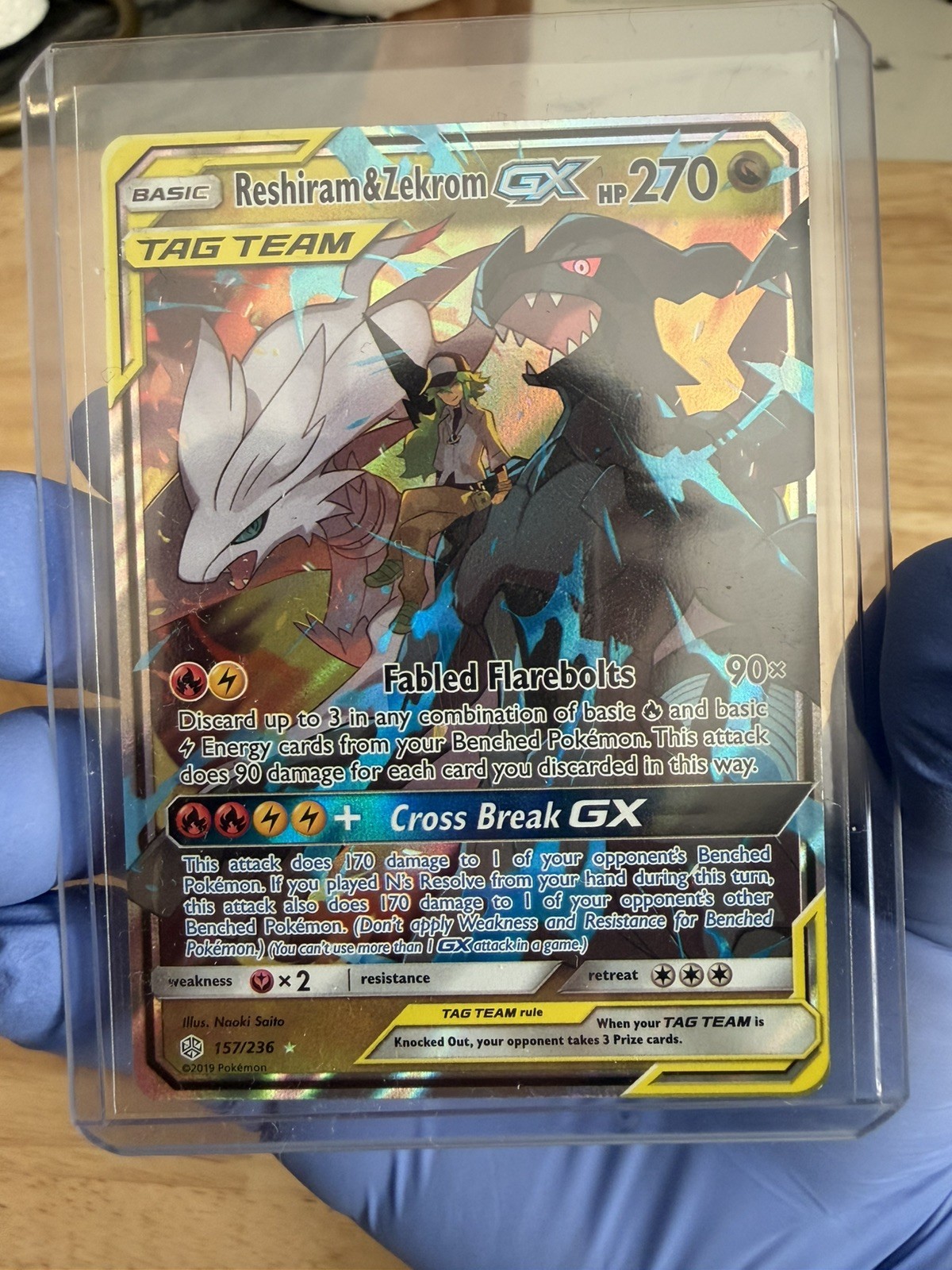 Reshiram & Zekrom GX 157/236 Sm-Cosmic Eclipse Holo