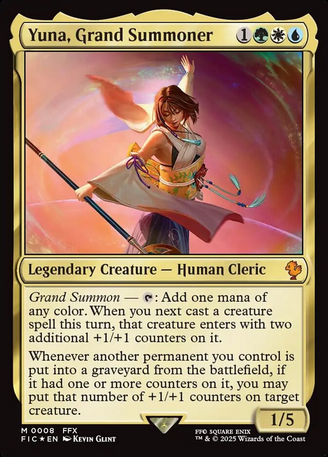 Yuna, Grand Summoner 8 M Foil FIC MTG NM