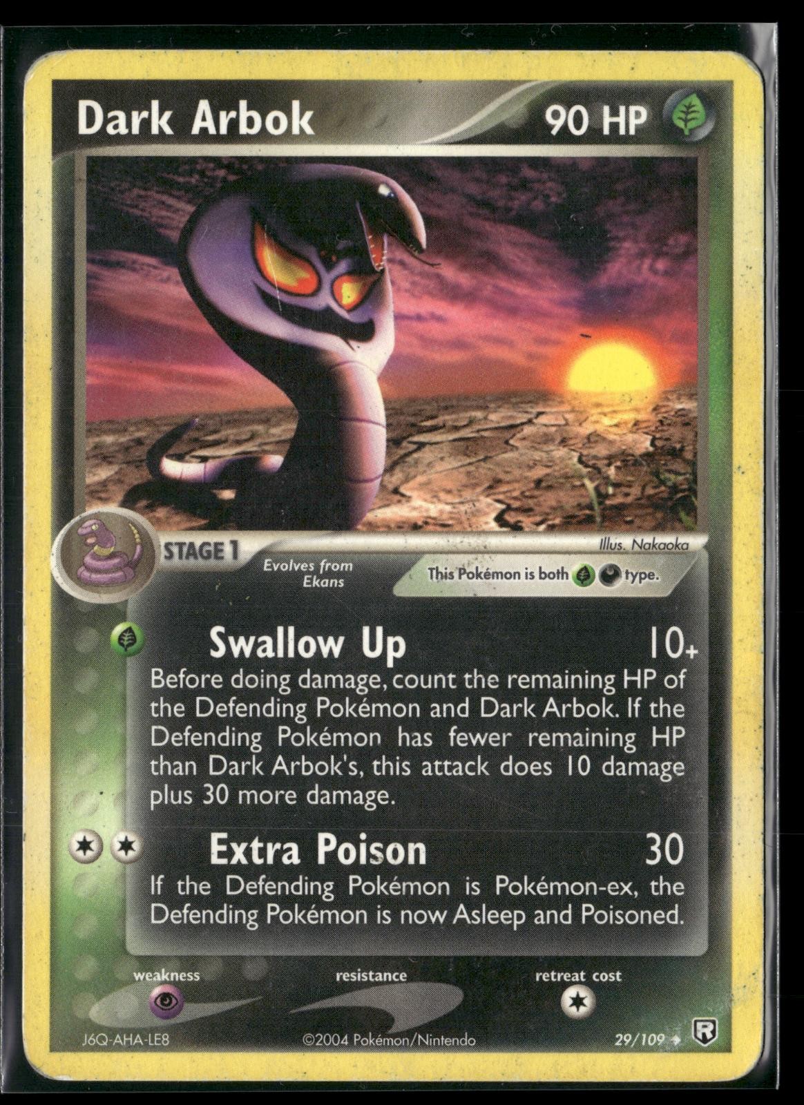 Dark Arbok 29/109 Uncommon Team Rocket Returns Pokemon Moderately Played
