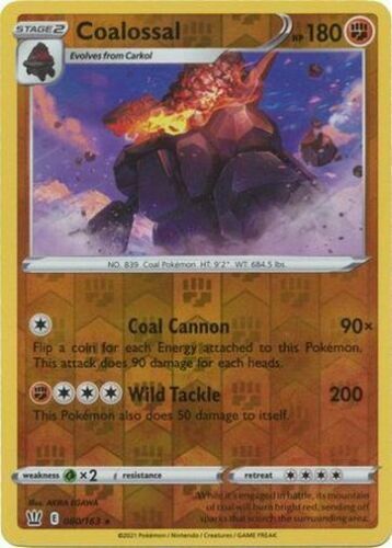 Pokemon – Coalossal – 080/163 – Reverse Holo Rare – Battle Styles – NM/M – New
