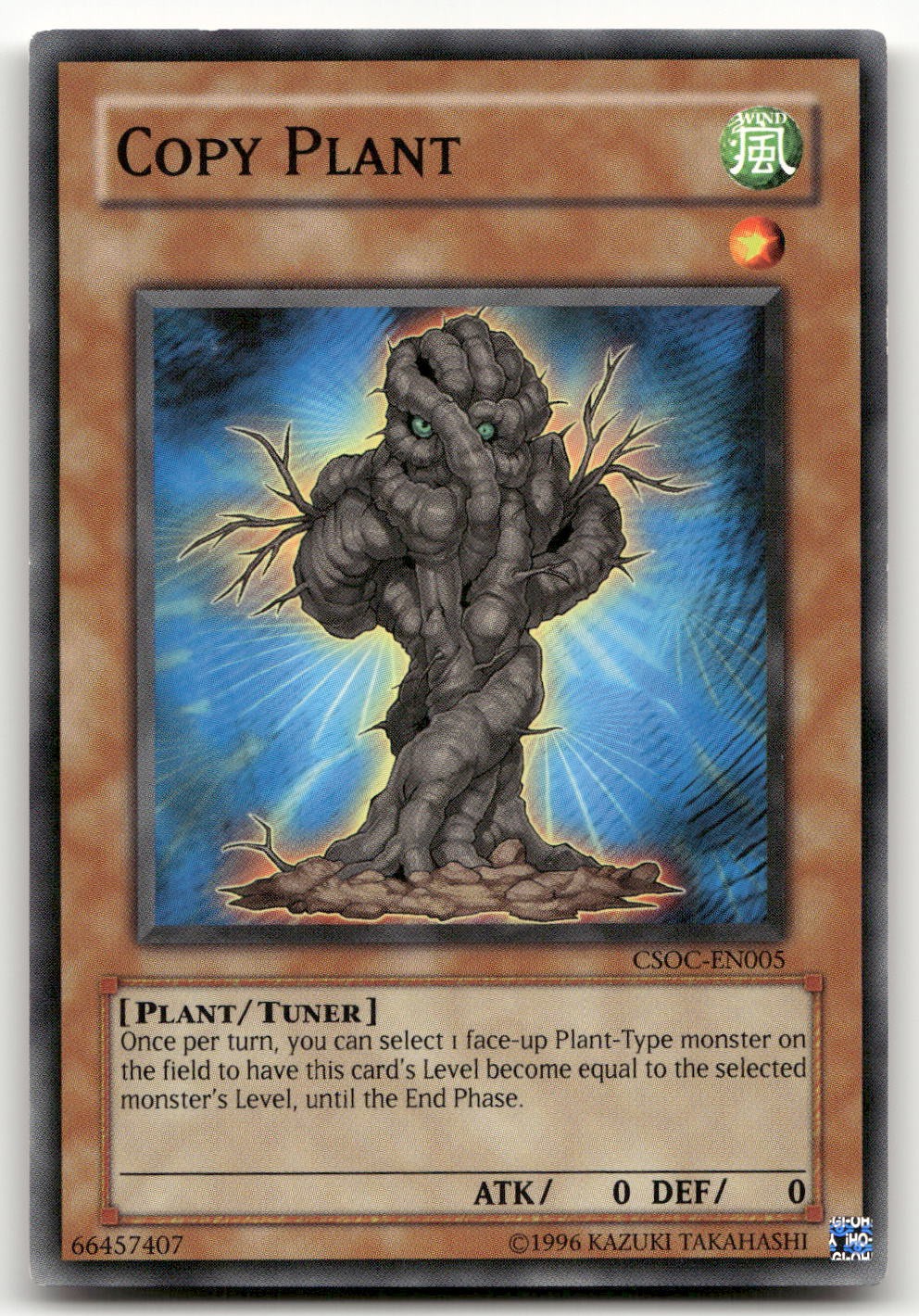 Copy Plant #CSOC-EN005 (MP) Crossroads of Chaos CSOC YuGiOh