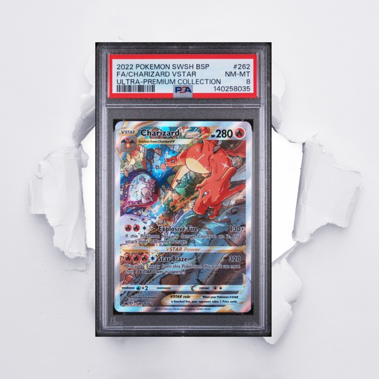 2022 POKEMON BLACK STAR PROMO #262 FULL ART/ VSTAR PSA 8 ( READ DESC ) MYSTERY