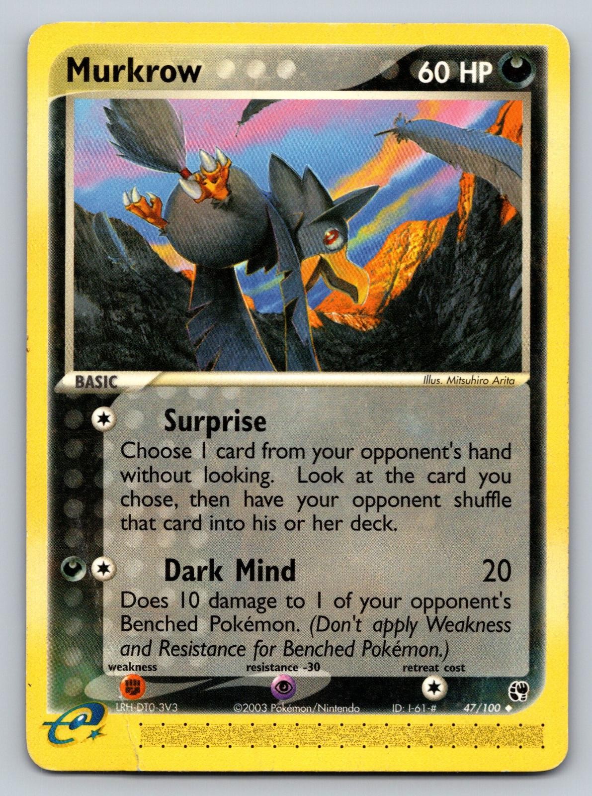 Murkrow 47/100 Uncommon Sandstorm Pokemon Heavily Played