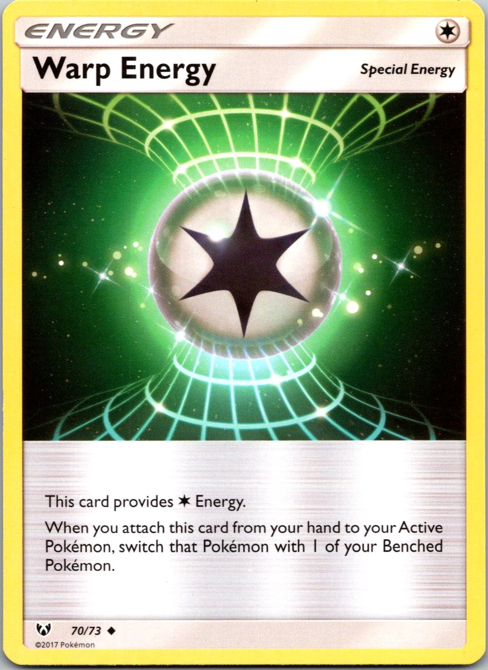 Uncommon Near Mint Warp Energy 70/73 Shining Legends Pokemon