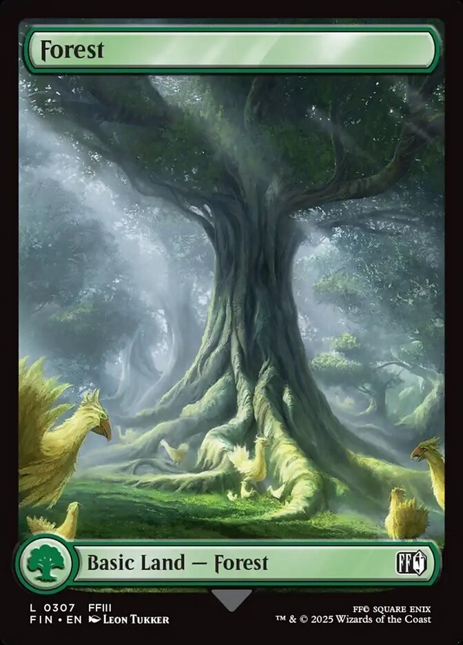 Forest 0307 Borderless Non Foil Common Final Fantasy MTG Near Mint