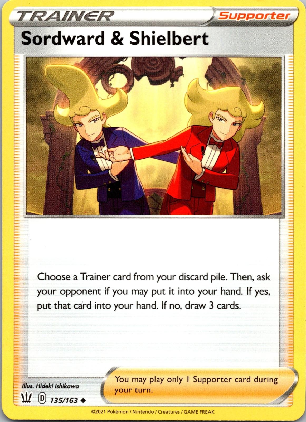 SORDWARD & SHIELBERT 135/163 BATTLE STYLES POKEMON NM