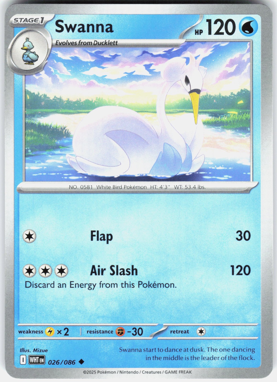 Swanna Uncommon SV: White Flare 026/086 NM