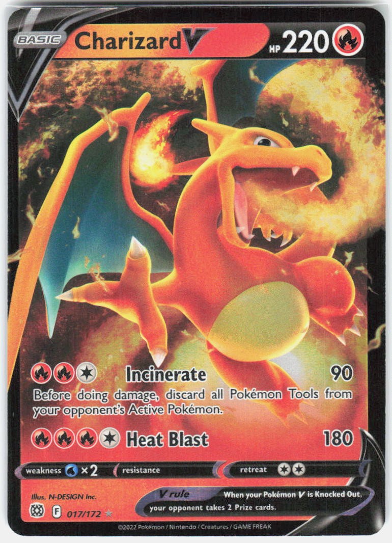 Pokemon Charizard V SWSH09 017/172 UR NM