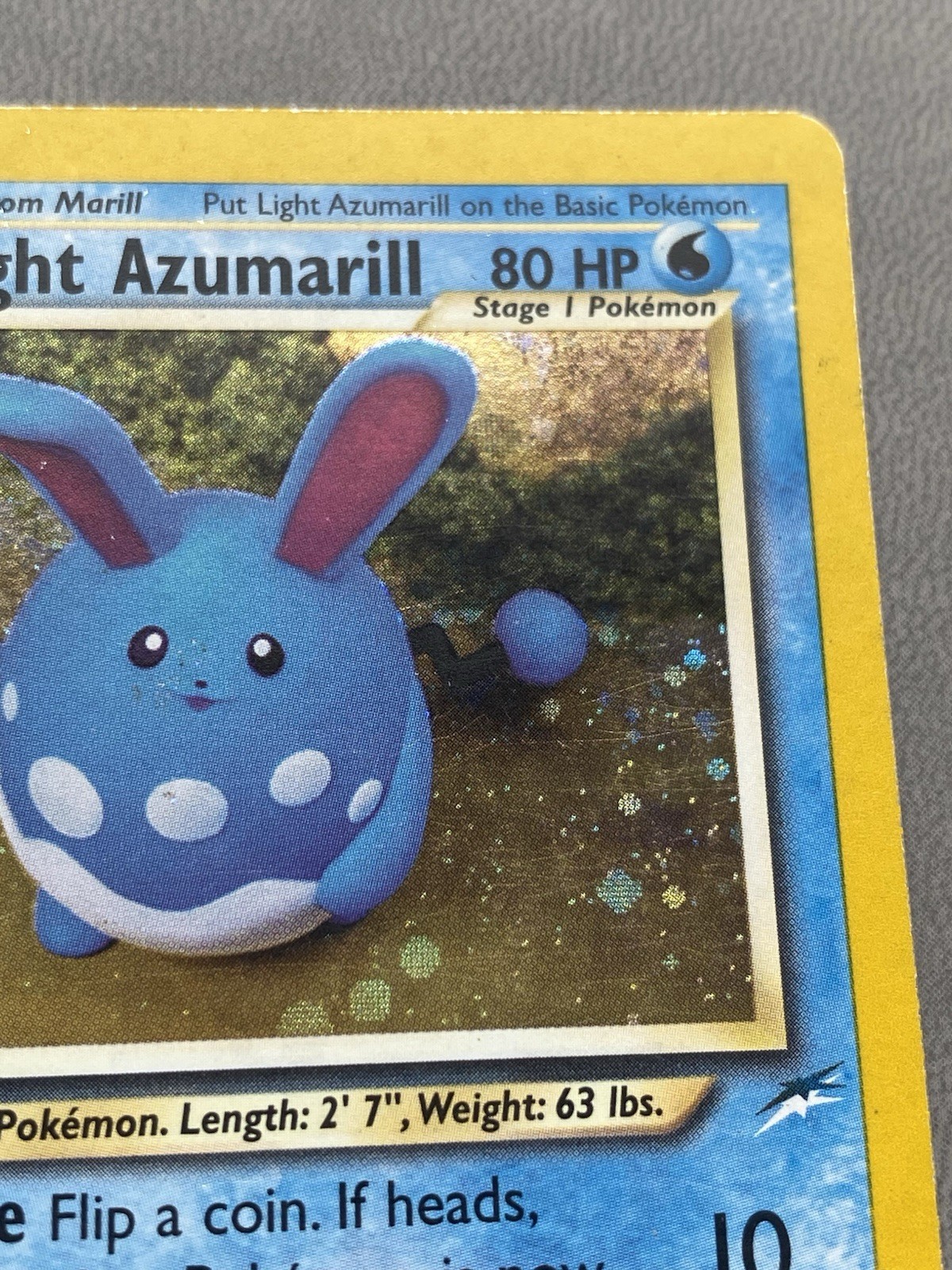 Light Azumarill 13/105 Rare Neo Destiny Pokemon Unlimited Holo
