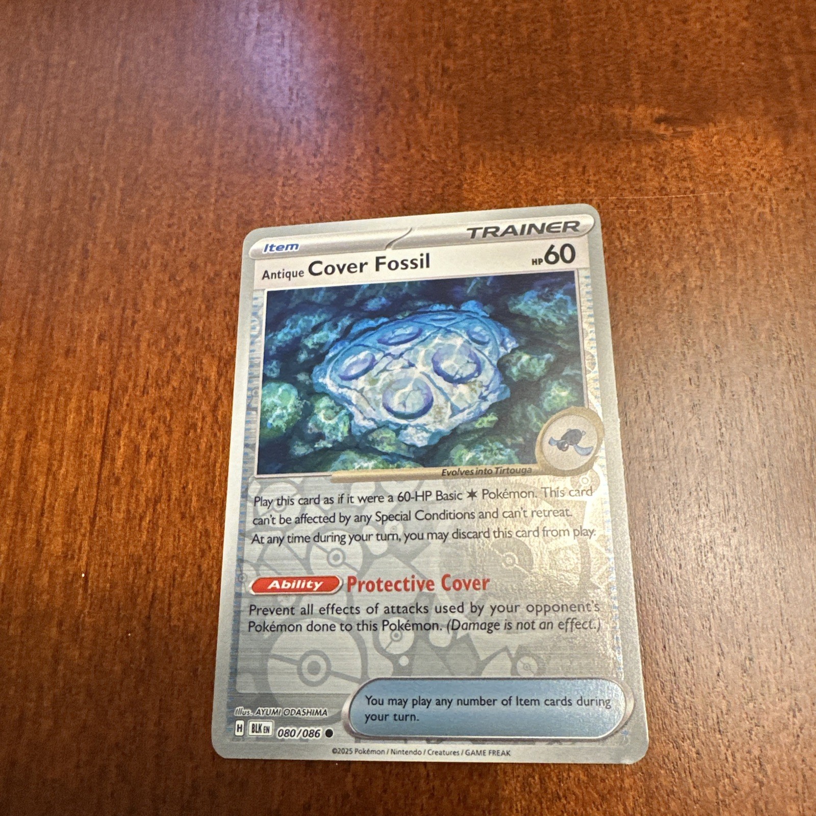 Antique Cover Fossil 080/086 Black Bolt Reverse Holo Pokémon TCG Card