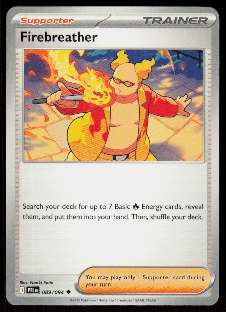 Firebreather 089/094 Uncommon Phantasmal Flames Pokemon Near Mint