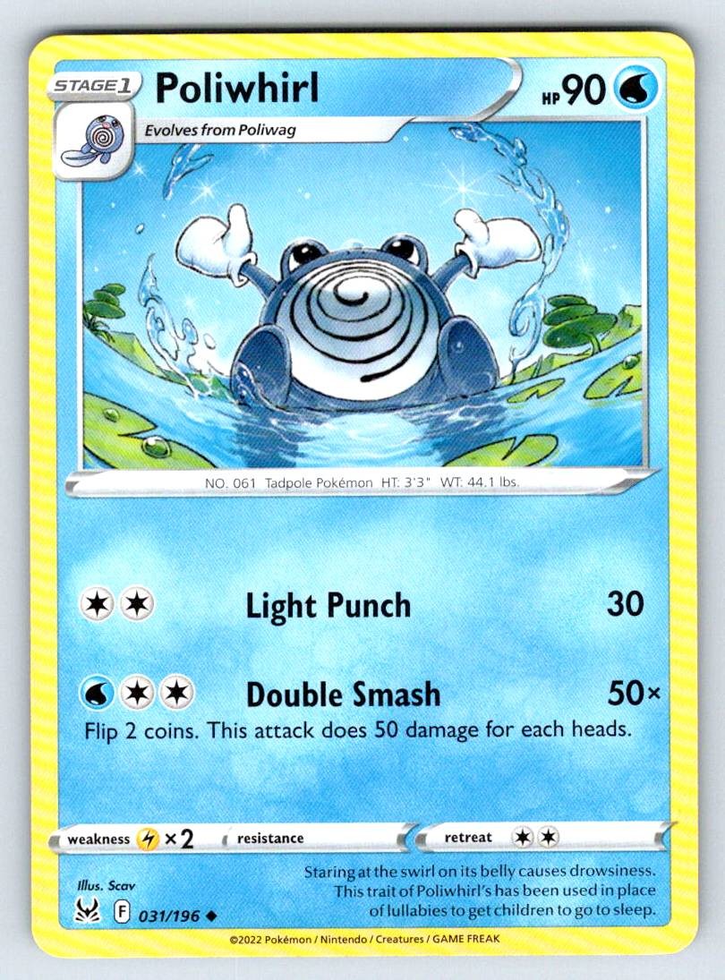 Poliwhirl SWSH11: Lost Origin SWSH11 031/196 NM Scav