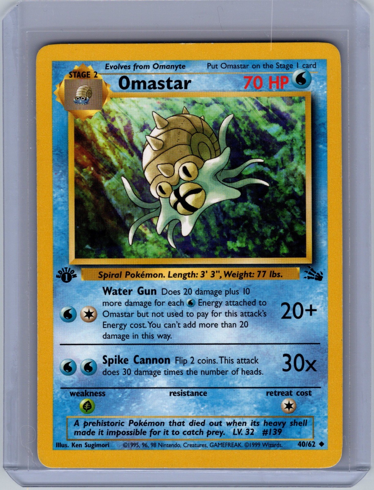 Omastar Uncommon Fossil 40/62 MP