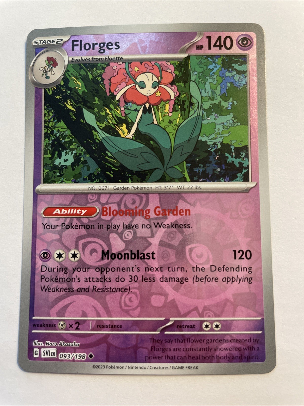 Florges 093/198 – Sv01: Scarlet & Violet Base Set Reverse Holo (NM)