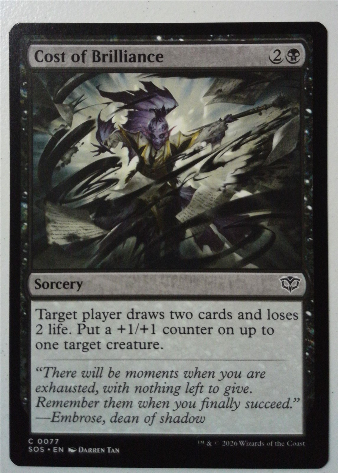 Cost of Brilliance *Common* Magic MtG x1 Secrets of Strixhaven