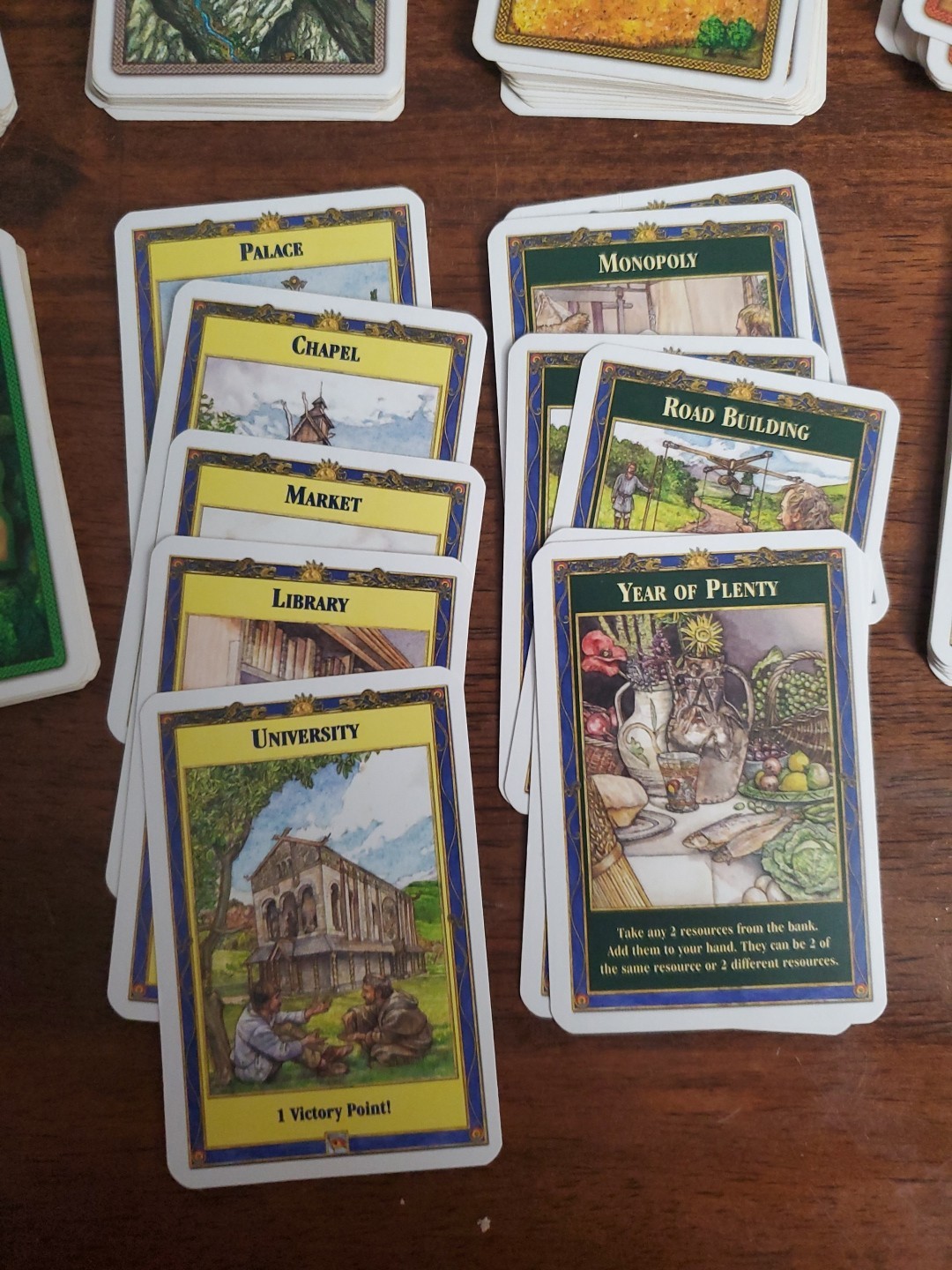 Settlers Of Catan 2007 Replacement Resource and Development Cards