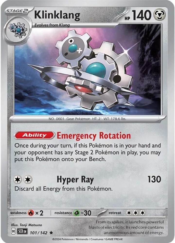 Klinklang – [SCR – 101/142] – Holofoil – Rare – Pokemon – EN