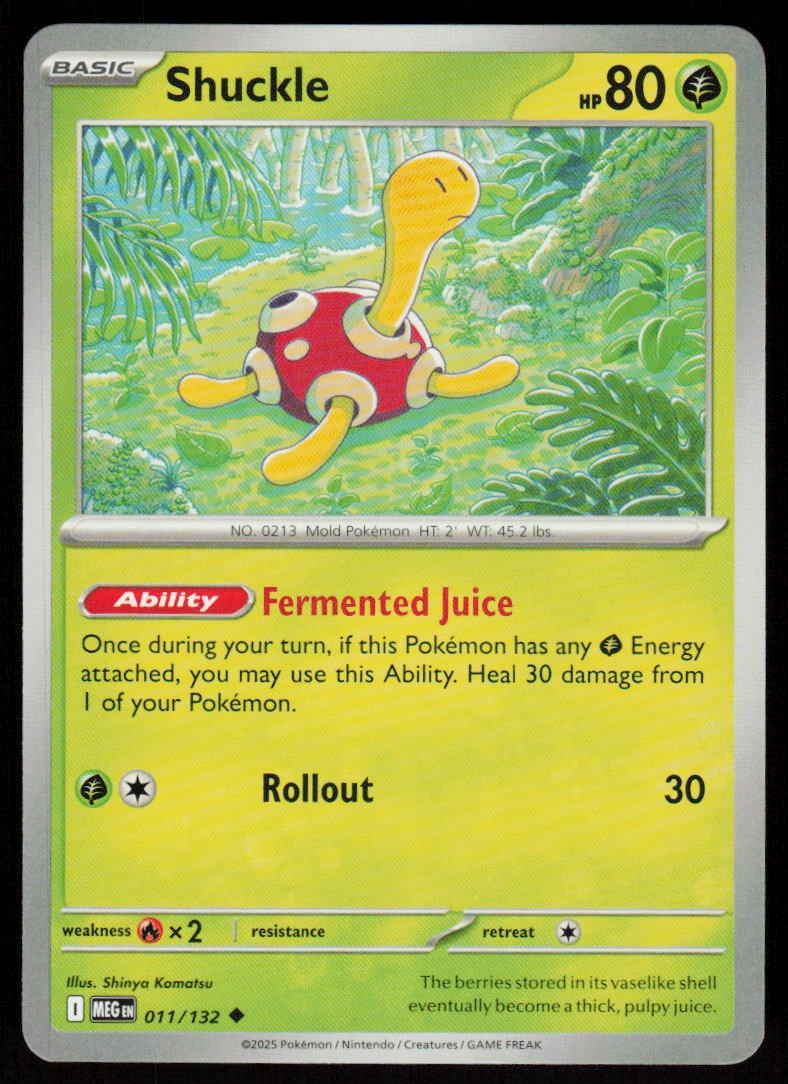 Shuckle 011/132 Uncommon Mega Evolution Pokemon Near Mint