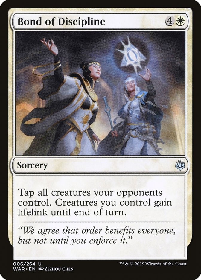 Bond of Discipline #006 (NM) – MTG – War of the Spark Magic: The Gathering