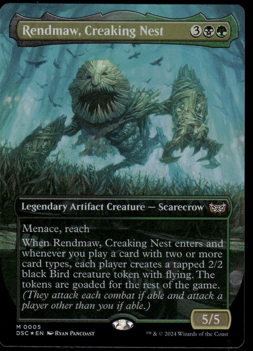 1x Foil Rendmaw, Creaking Nest (Borderless) – Commander: Duskmourn – NM – MTG
