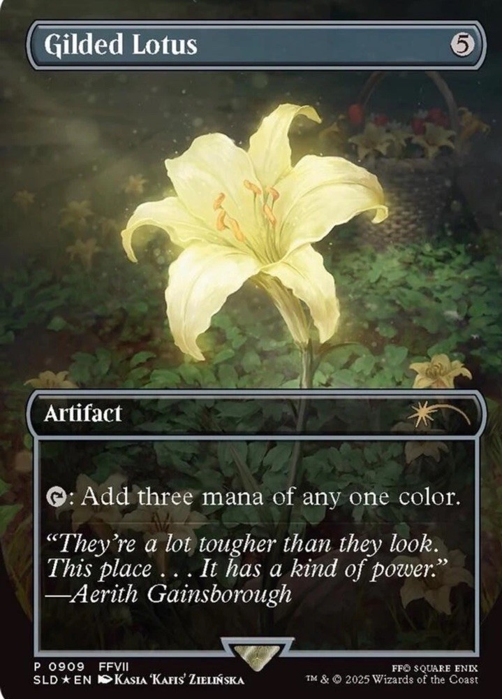 Gilded Lotus Foil Alternative Art Secret Lair Drop Final Fantasy MTG Kasia Ziel…