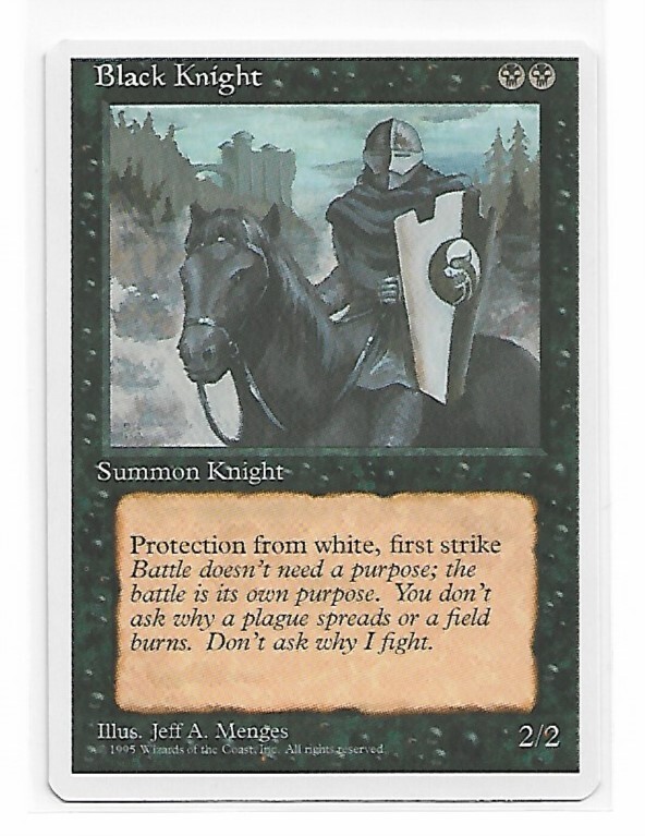 Magic the Gathering ~ MTG ~ 1x Black Knight ~ Fourth Edition ~ 4Ed ~ M/NM