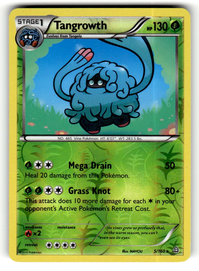 Tangrowth 5/160 Rare Primal Clash Reverse Holo Pokemon Lightly Played