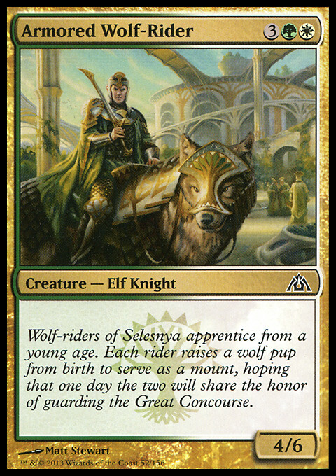 MTG Magic the Gathering Armored Wolf-Rider (52/172) Dragon’s Maze NM
