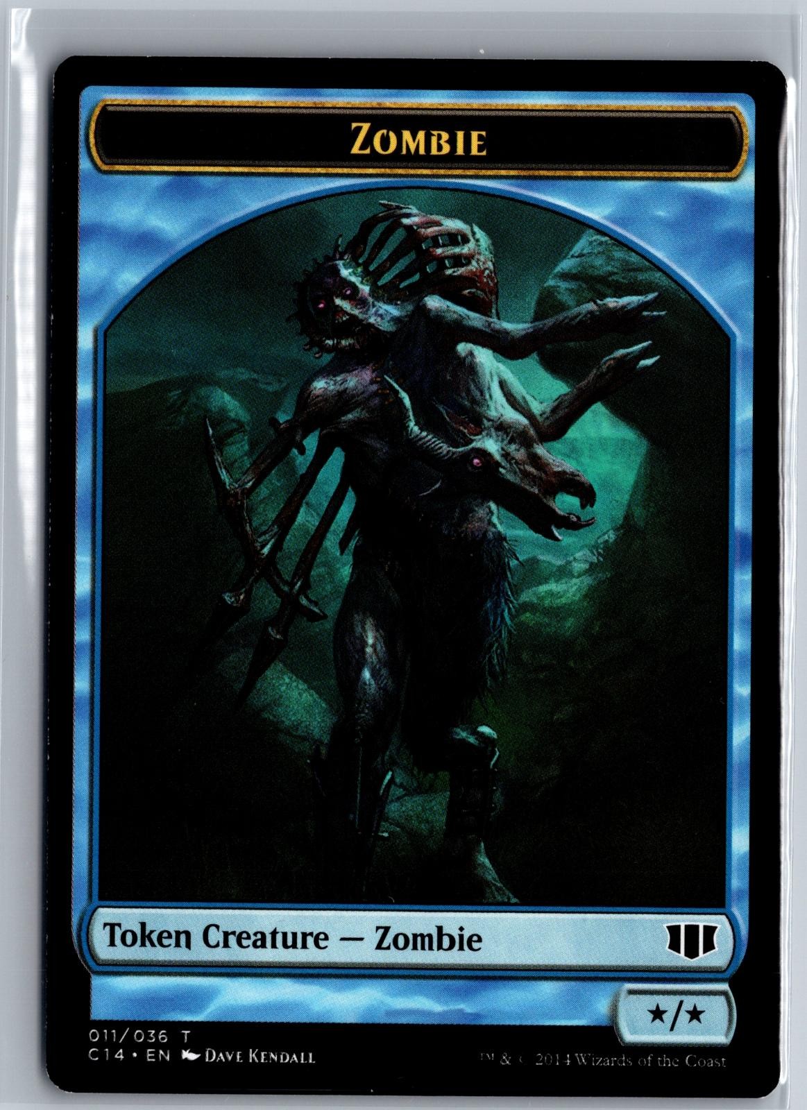 EMBLEM – TEFERI, TEMPORAL ARCHMAGE // ZOMBIE (011) TOKEN MTG Commander 2014 NM