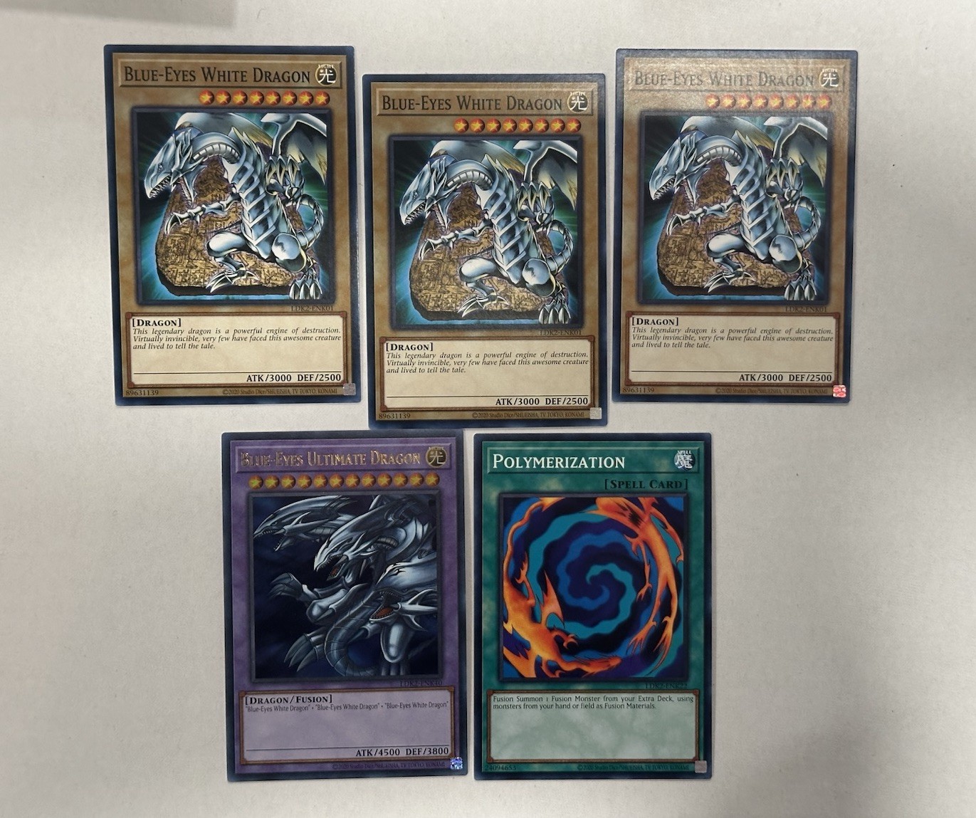 YU-GI-OH! SET BLUE EYES WHITE ULTIMATE DRAGON POLYMERIZATION LDK2 NM