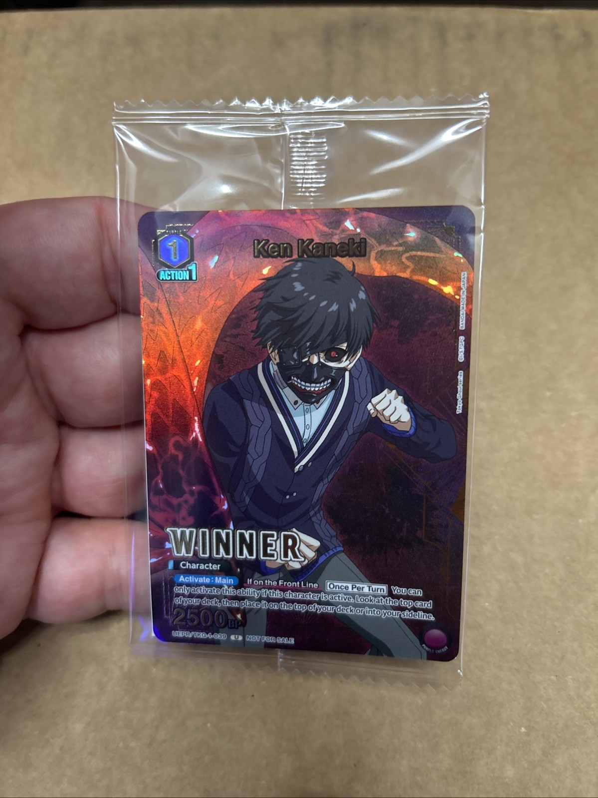 Union Arena Tokyo Ghoul Card Ken Kaneki Winner TKG-1-039 Sealed English NM