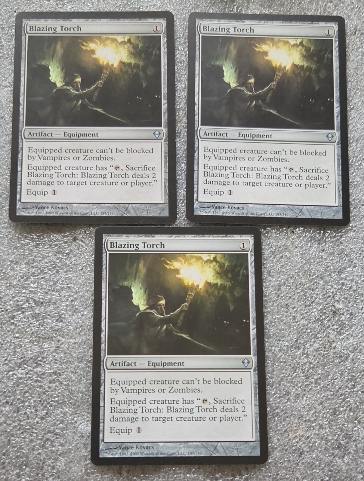 Blazing Torch Zendikar Regular Magic The Gathering X3 LP See Pics English MTG