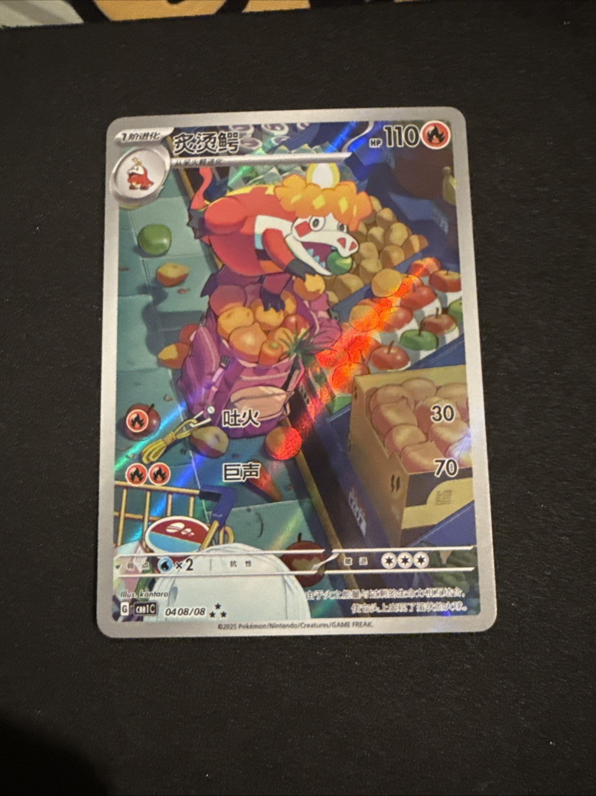 Crocalor Full Art Holo 0408/08 Chinese Pokemon Gem Pack Vol 1