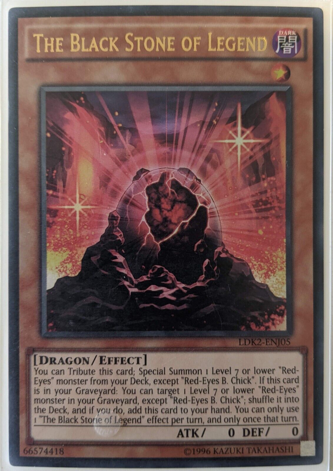 YuGiOh The Black Stone of Legend Ultra Rare LDK2-ENJ05