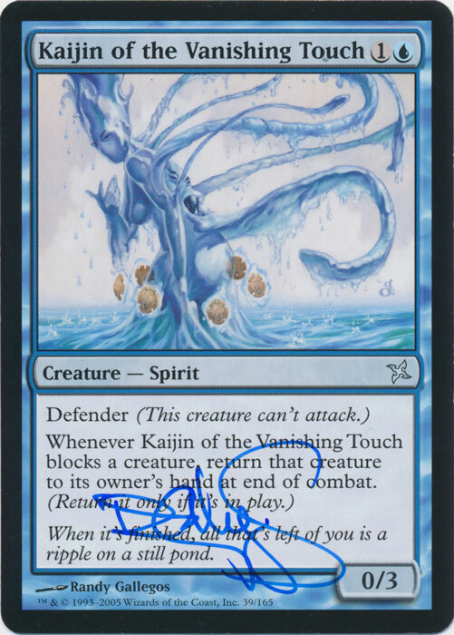 MTG Magic Kaijin of the Vanishing Betrayers Signed by Randy Gallegos w/ COA NM