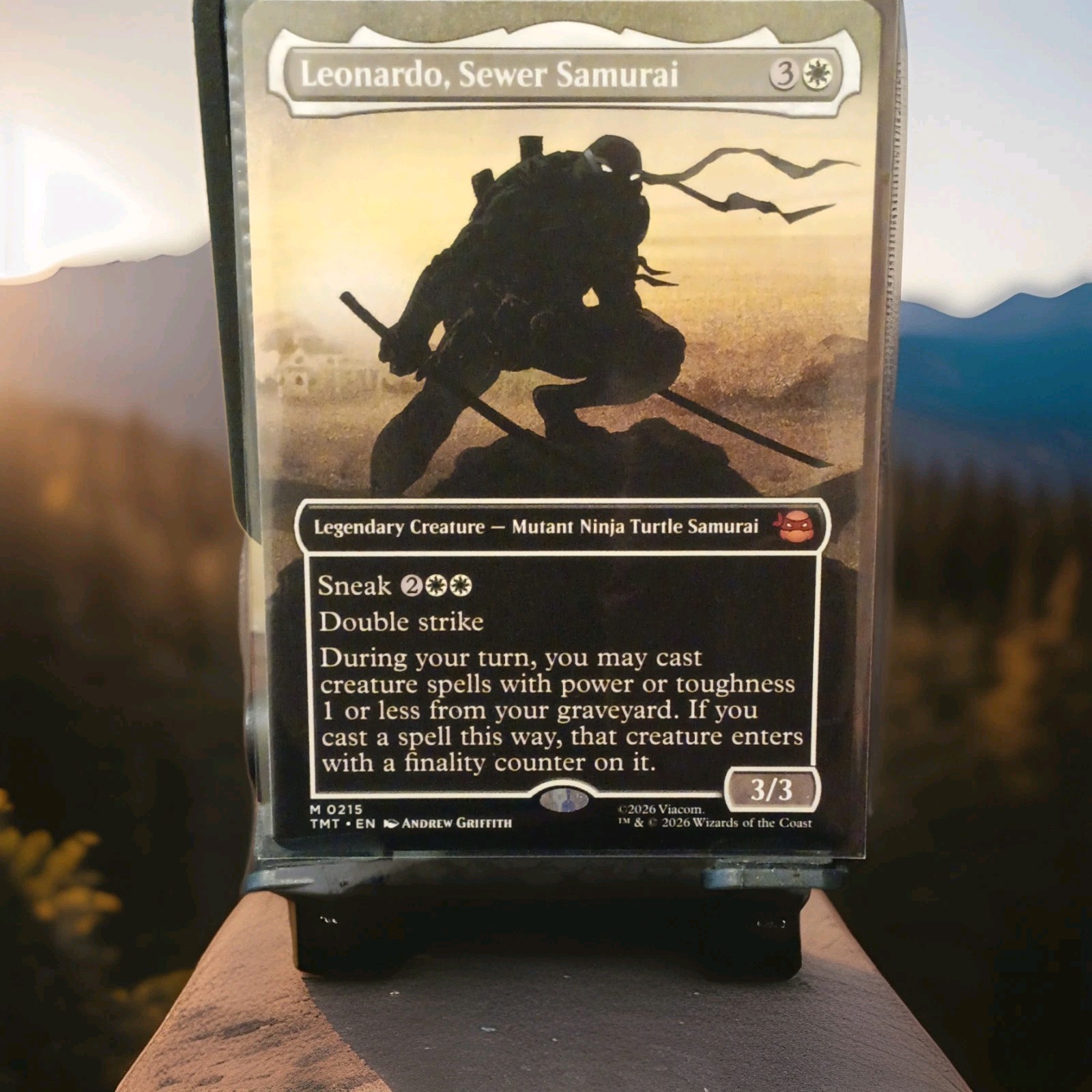 Wizards of the Coast TMNT Leonardo, Sewer Samurai 0215 Mythic Alt Art Reg W EN