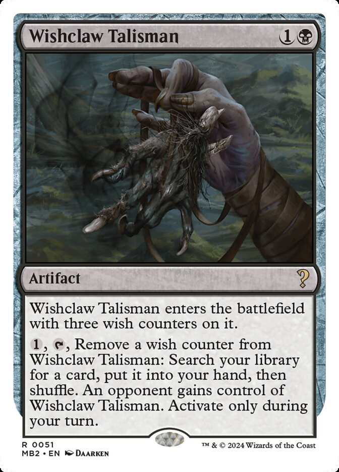 MTG Magic the Gathering Wishclaw Talisman (51/390) Mystery Booster 2 LP