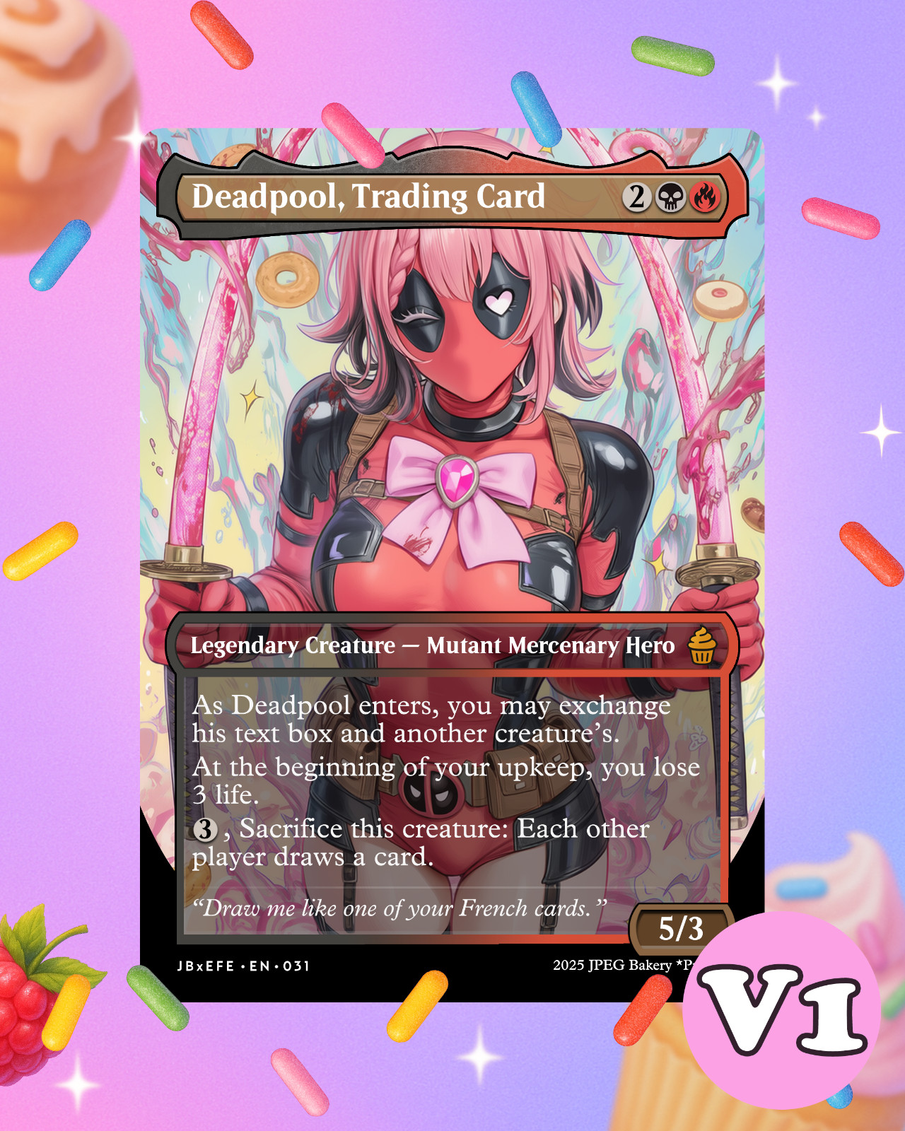 Deadpool Trading Card | MTG Premium Art Card