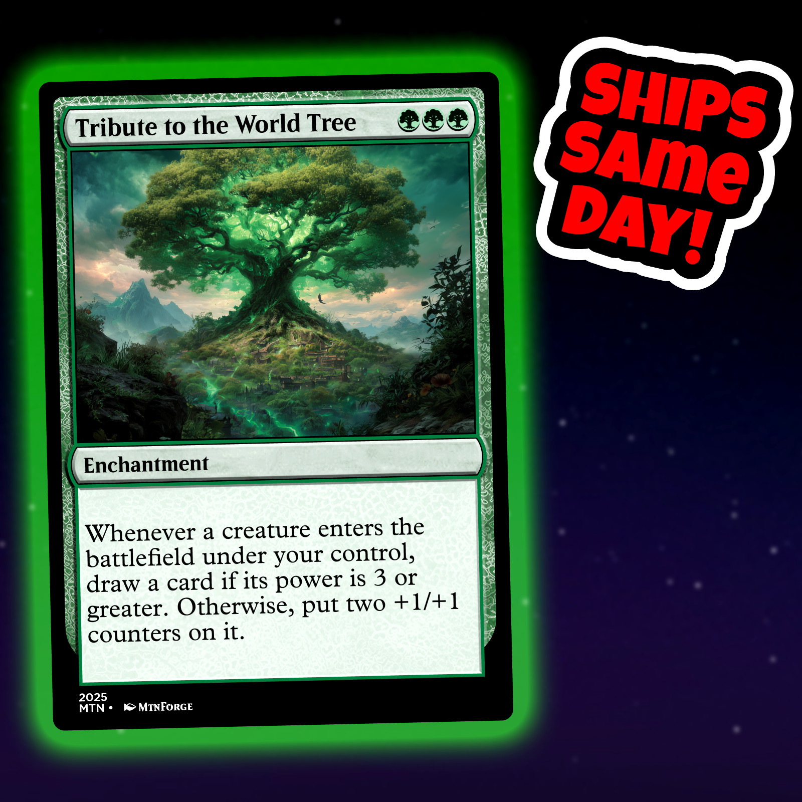 Tribute To The World Tree – Custom Art Magic: The Gathering Playtest Card