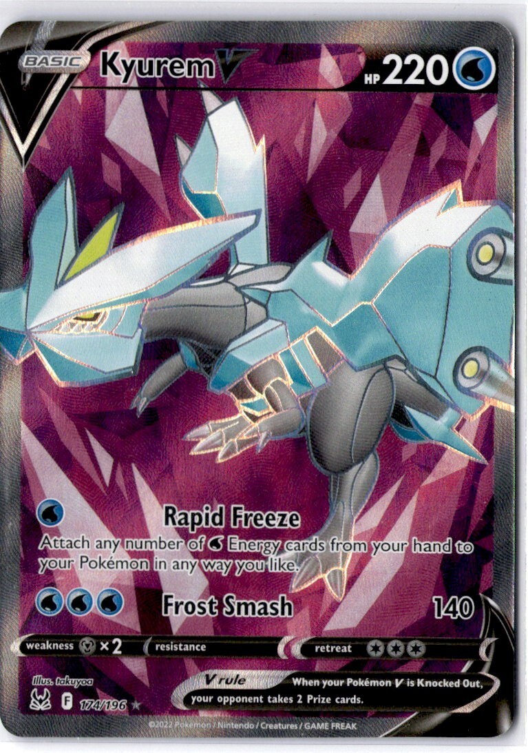 Pokemon Kyurem V 174/196 – Lost Origin – Full Art Near Mint English