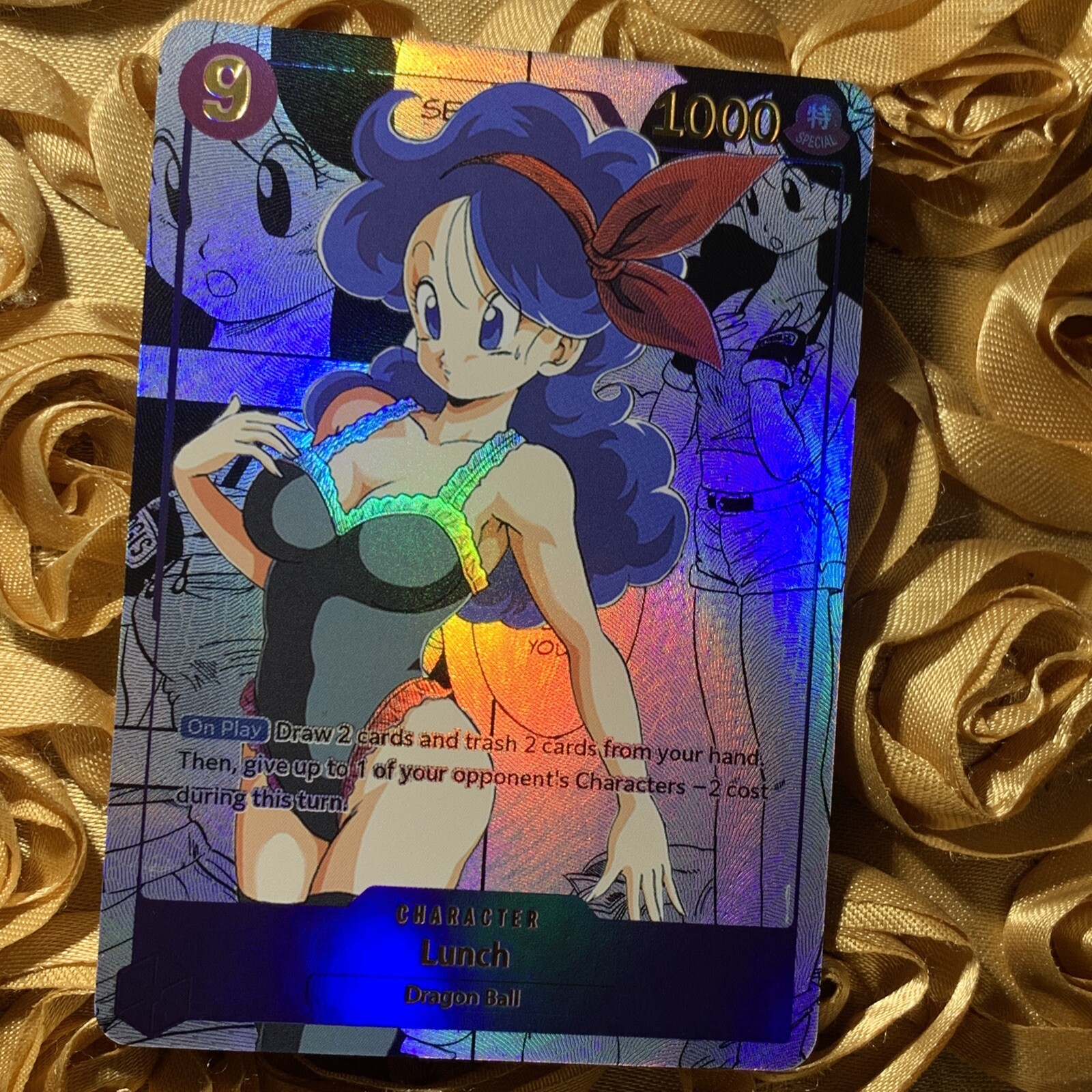 Launch DRAGON BALL Z Comic Beauty ACG Waifu Anime Goddess Holo Girl Card Blue